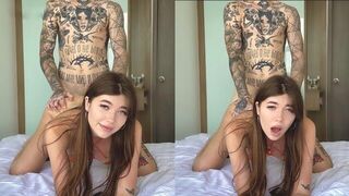 Трахнул эту кремовую киску шлюшки в сексуальном платье порно